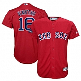 Youth Red Sox 16 Andrew Benintendi Scarlet 2018 World Series Champions Team Logo Player Jersey Dzhi,baseball caps,new era cap wholesale,wholesale hats